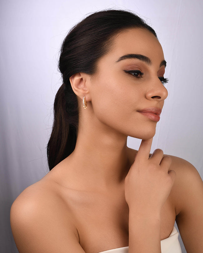 Diamond and Pearl hoops